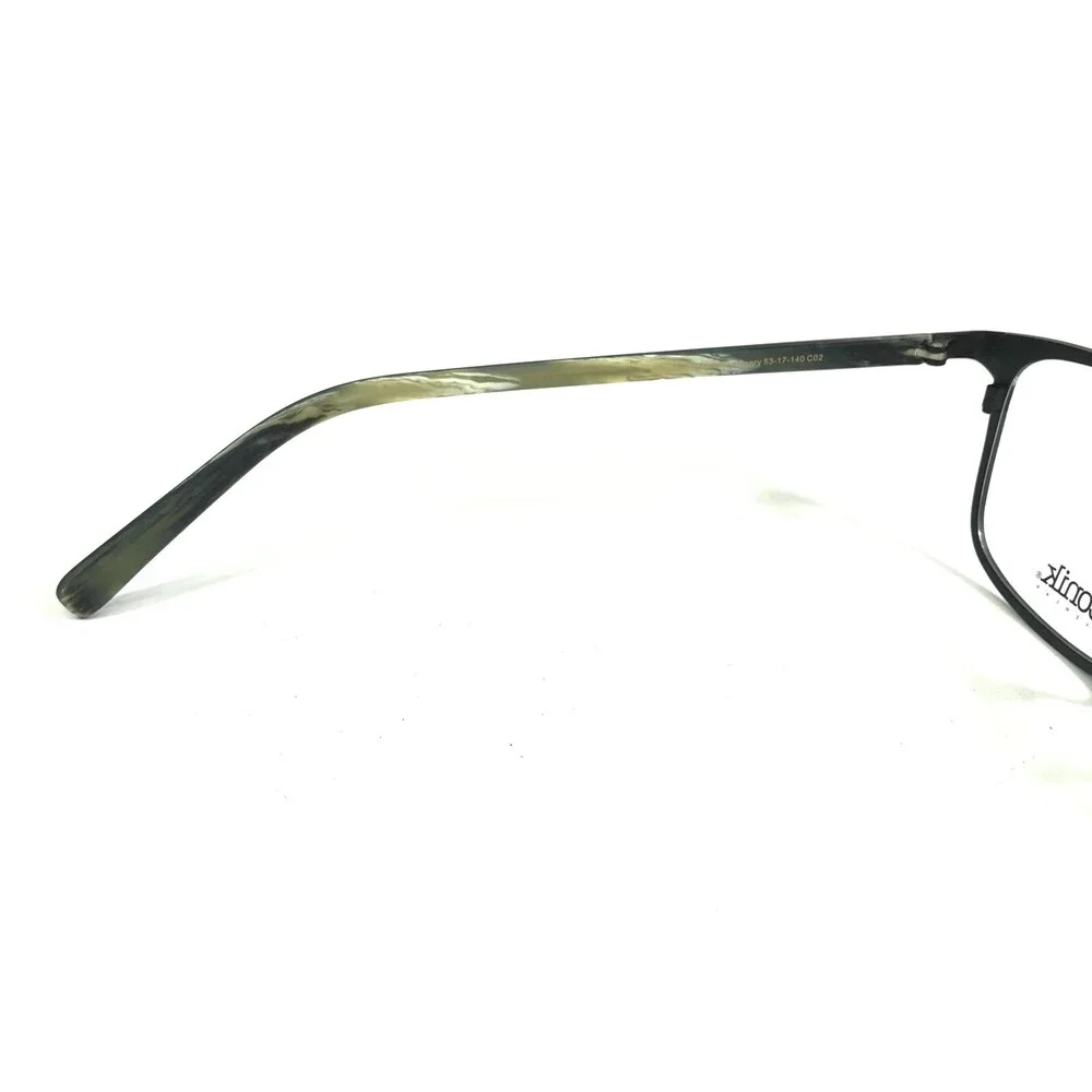 Iconik Eyeglasses Frames Henry C02 Black Square Full Rim 53-17-140